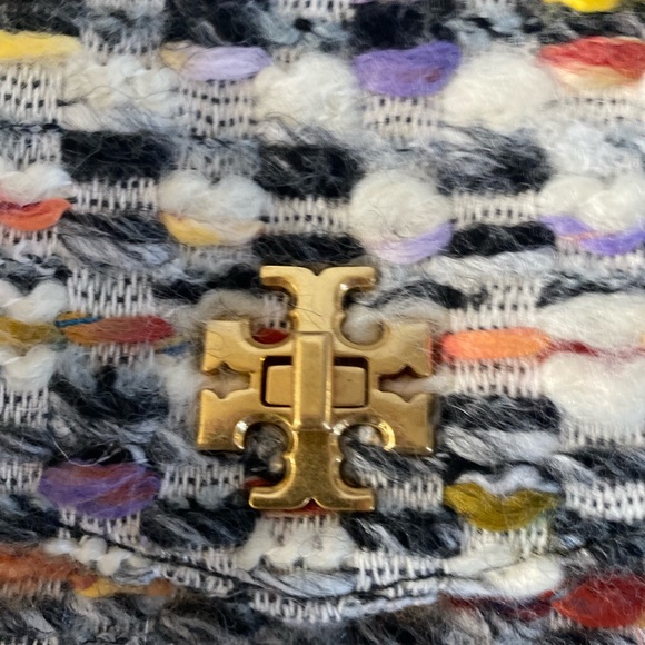 Tory Burch🌼NEW Kira Tweed chain wallet multicolor - Picture 10 of 15